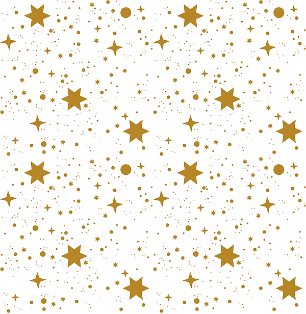 Star Pattern White Background Gold Jigsaw Puzzle by  - Pixels