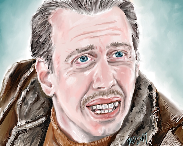 Steve Buscemi Throw Pillow by Michele Cave Pixels