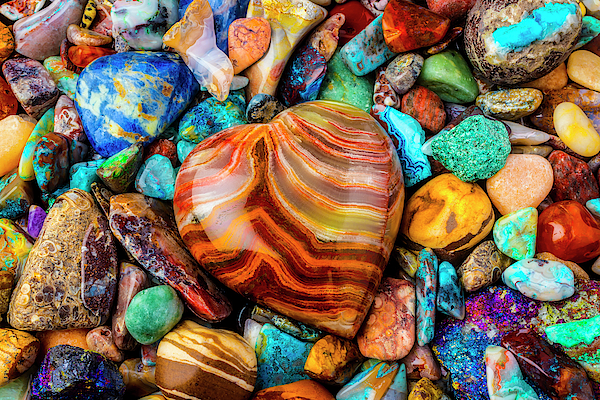 Colorful River Stones Acrylic Print by Garry Gay - Fine Art America