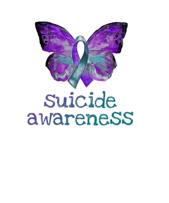 Suicide Awareness Purple Teal Butterfly Semicolon Grief Gift Pullover ...