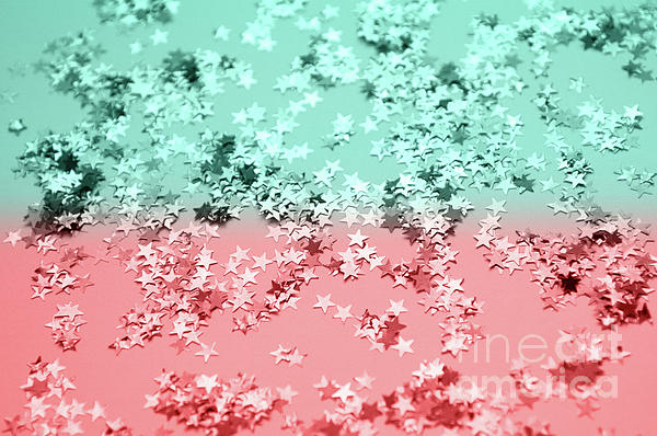 Summer Vibes Glitter Stars #1 #coral #mint #shiny #decor #art