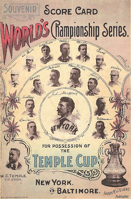 Temple Cup World's Championship Scorecard 1800's Baseball New York Spiral  Notebook by Redemption Road - Fine Art America