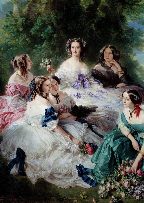 Empress Eugenie Surrounded by her Ladies in Waiting Acrylic Print by Franz  Xaver Winterhalter - Pixels Merch