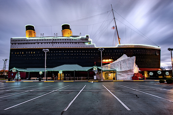 The Titanic at Dawn - Branson Missouri Fleece Blanket by Gregory Ballos -  Pixels