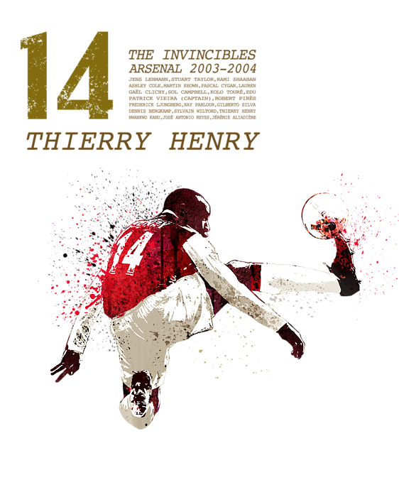 Thierry Henry Invincibles Arsenal Beach Sheet For Sale By Artpopop