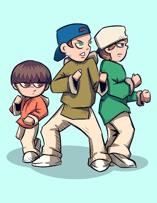 Three Ninjas Drawing