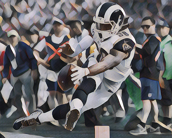 Todd Gurley Los Angeles Rams Pixel Art 30 Greeting Card by Joe