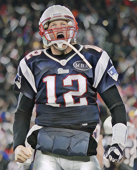 Tom Brady New England Patriots Jersey Art Spiral Notebook