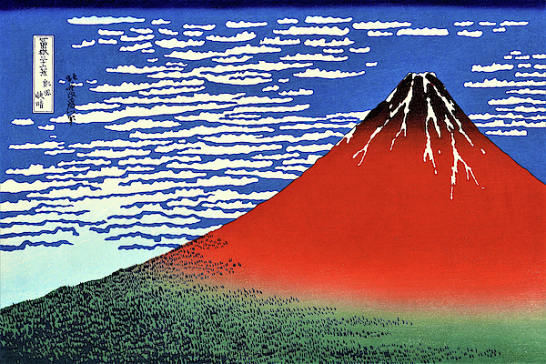 Top Quality Art - Fine Wind, Clear Morning Tapestry by Katsushika Hokusai -  Art Market America