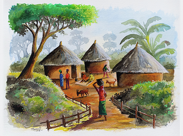 Traditional Village Painting
