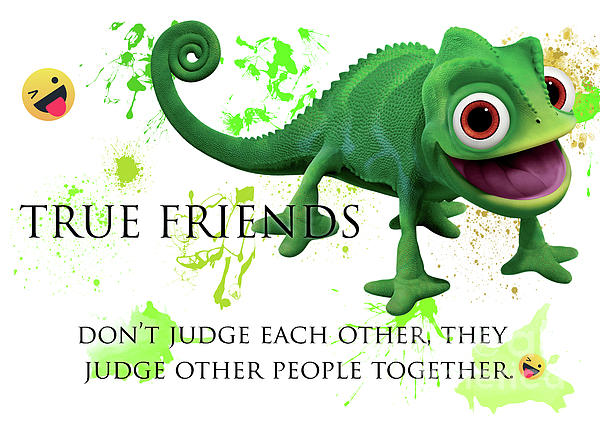 True Friends Funny Cute Friendship Quotes 2 Beach Towel