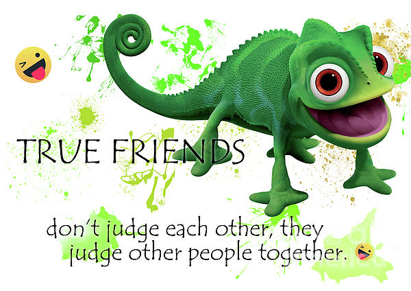 True friends - funny cute friendship quotes 3 Jigsaw Puzzle by Prar K Arts  - Pixels
