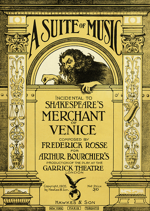 Vintage Poster For The Merchant Of Venice Jigsaw Puzzle by English School -  Pixels