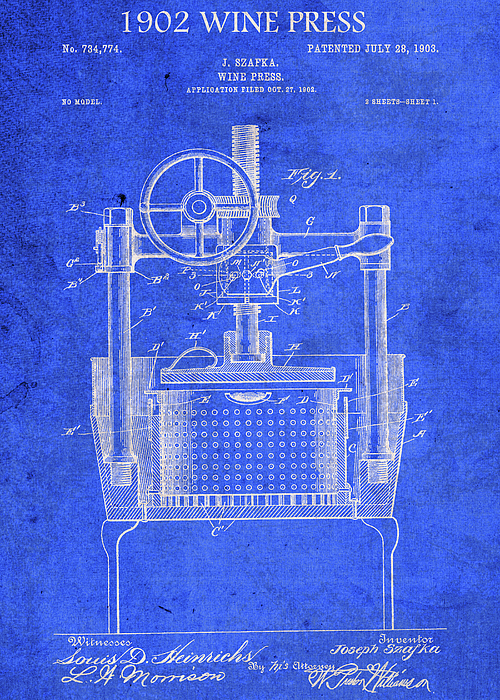 Vintage Coffee Maker Patent Blueprint Mixed Media by Design Turnpike - Fine  Art America