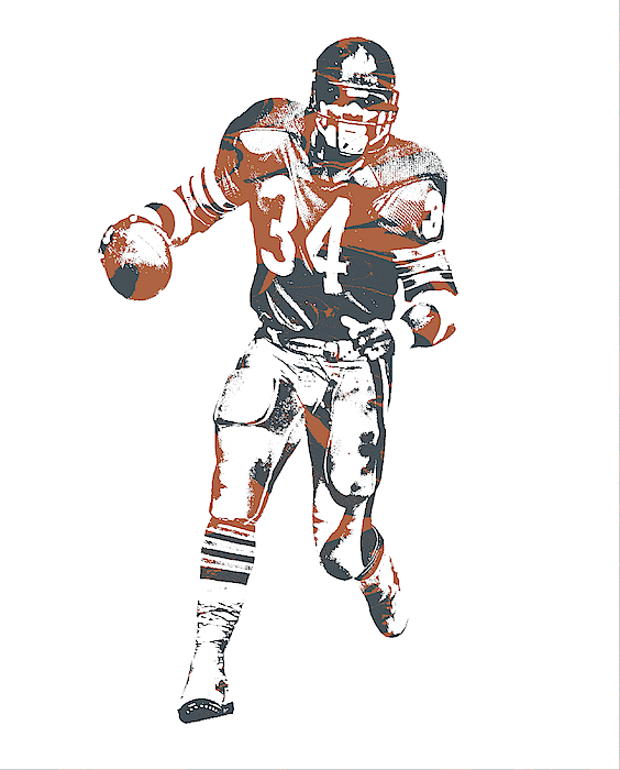 Walter Payton Chicago Bears Art 2 Tapestry by Joe Hamilton - Fine Art  America