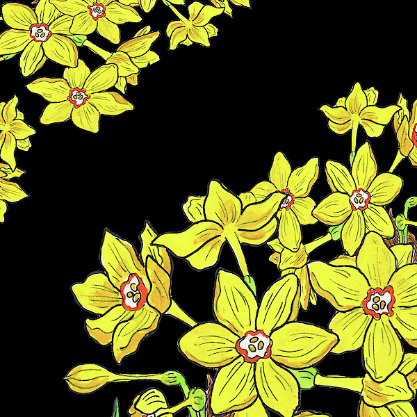 Irina Sztukowski - Watercolor Flower Miniature Yellow Daffodil