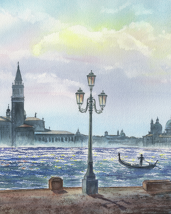 Irina Sztukowski - Watercolor Of Canal Grande Venice Italy