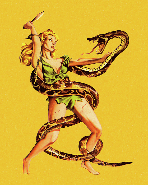 https://images.fineartamerica.com/images/artworkimages/medium/2/woman-wrestling-snake-csa-images.jpg