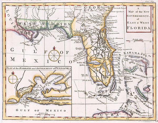 Map Of West Florida A Map Of The New Governments Of East West Florida London Puzzle For Sale By  Gentleman S Magazine