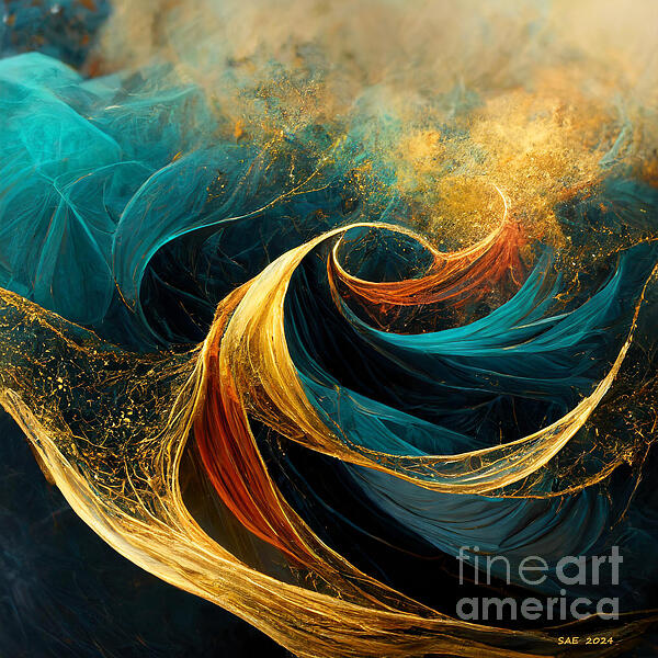 Sherry Epley - ABSTRACT- Golden Dreams