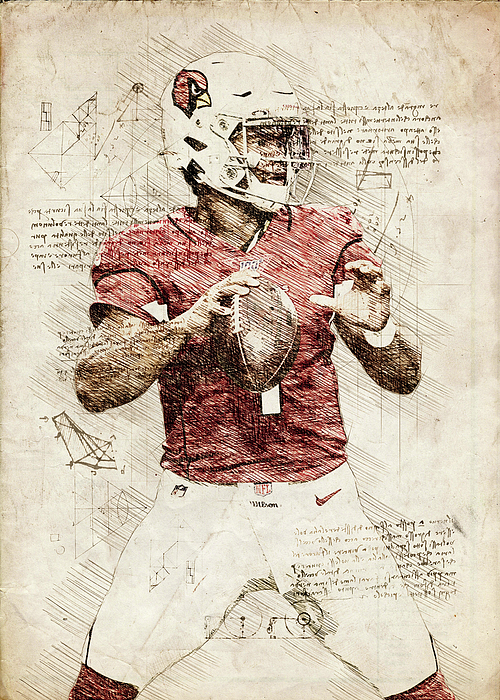 Kyler Murray Football Paper Poster Cardinals - Kyler Murray - Sticker