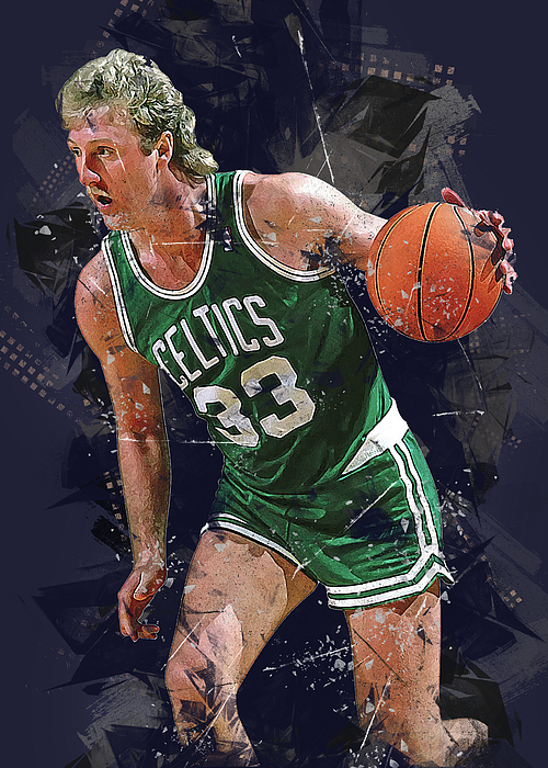 Larry Bird Boston Celtics Pixel Art 5 Greeting Card