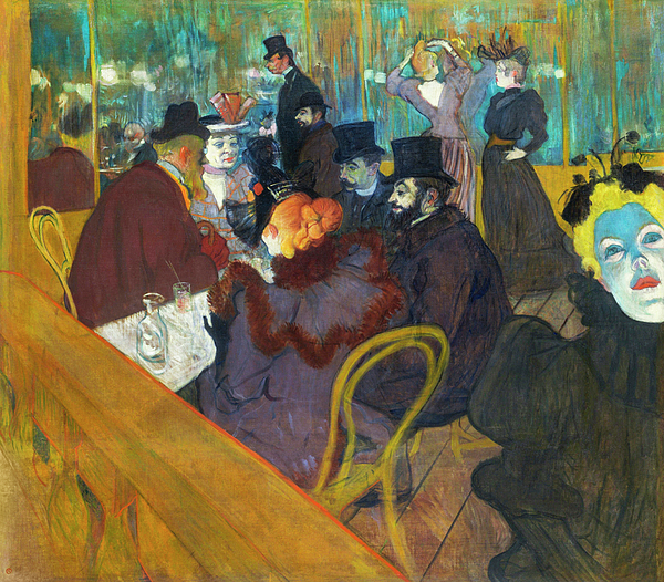 Henri de Toulouse Lautrec - At the Moulin Rouge by Henri de Toulouse Lautrec 1895
