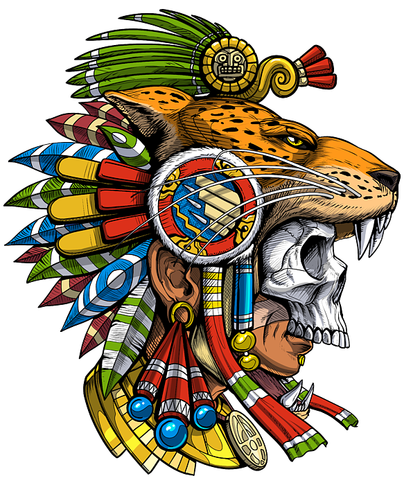 Aztec Warrior Jaguar Women's T-Shirt by Nikolay Todorov - Fine Art