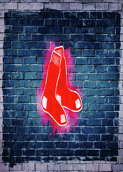 Baseball Wall Boston Red Sox Drawing by Leith Huber - Pixels