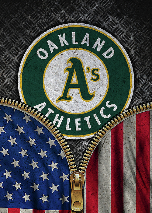 Baseball Vintage Oakland A's T-Shirt by Leith Huber - Pixels