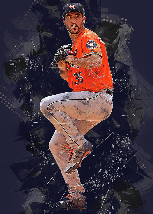 Baseball Justinverlander Justin Verlander Justin Verlander Houston Astros  Houstonastros Justinbrooks Art Print by Wrenn Huber - Fine Art America