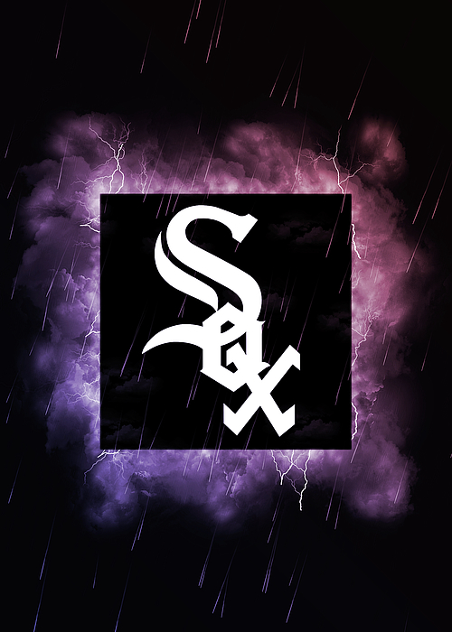 Lighting Baseball Chicago White Sox T-Shirt by Leith Huber - Pixels