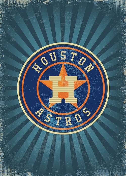 Skull Baseball Houston Astros T-Shirt by Leith Huber - Pixels