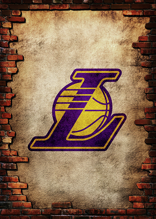 Basketball Los Angeles Lakers Art T-Shirt by Leith Huber - Pixels