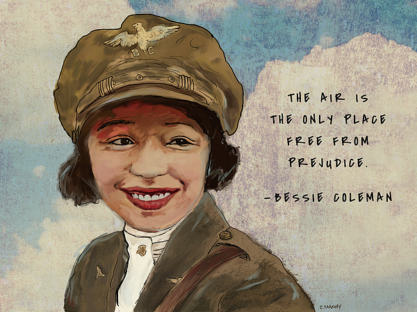 Bessie Coleman Illustrated Portrait Coffee Mug by Illustrated