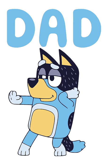 Bluey Bingo Dad Womens Graphic T-Shirt Bluey Family Mom XX-Large