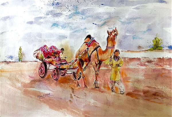 Khalid Saeed - Camel cart.