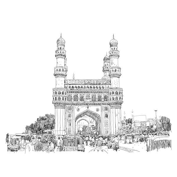 How to Draw Charminar | Step By Step | Charminar Drawing Easy | Hyderabad  Drawing | Pencil Drawing - YouTube