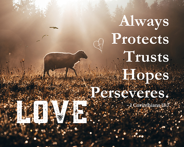 Bob Pardue - Christian Bible Verse - Love Always Protects