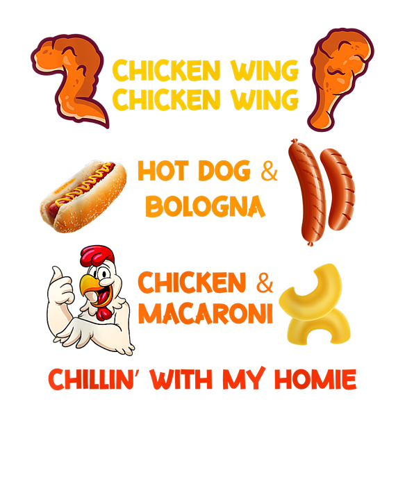 Cooked Chicken Wing Chicken Wing Hot Dog Bologna Macaroni Gift Round ...