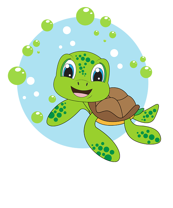 Cute Sea Turtle Cartoon Jigsaw Puzzle by Stacy McCafferty - Pixels