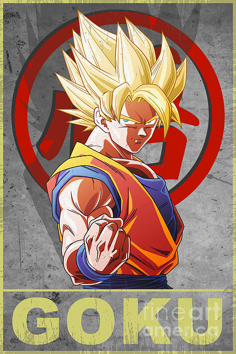 Goku Poster Con Cornice Dragon Ball Z