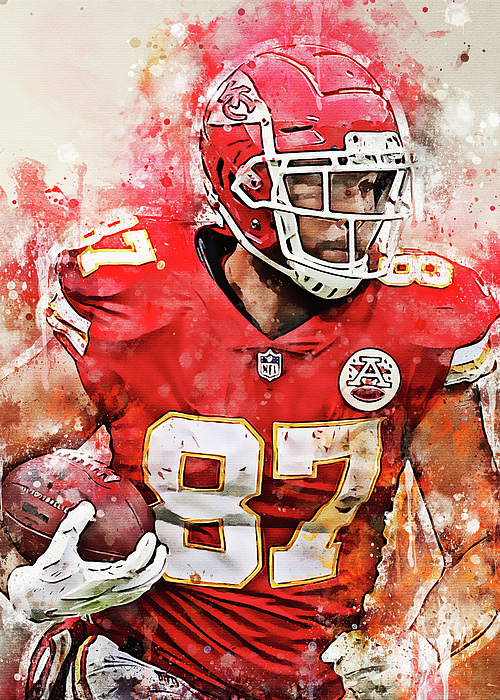 Football Art Travis Kelce Traviskelce Travis Kelce Travismichaelkelce ...