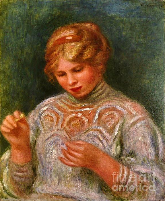 Pierre-Auguste Renoir - Girl Tatting