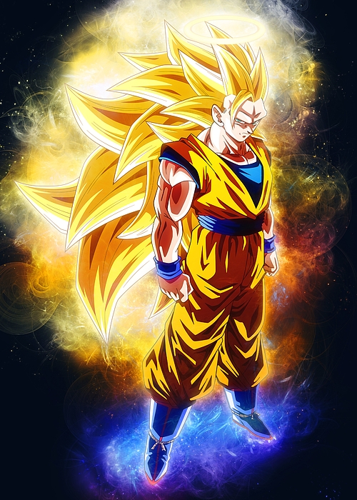 Goku Ss3 Artwork #1 Greeting Card by Big Mart