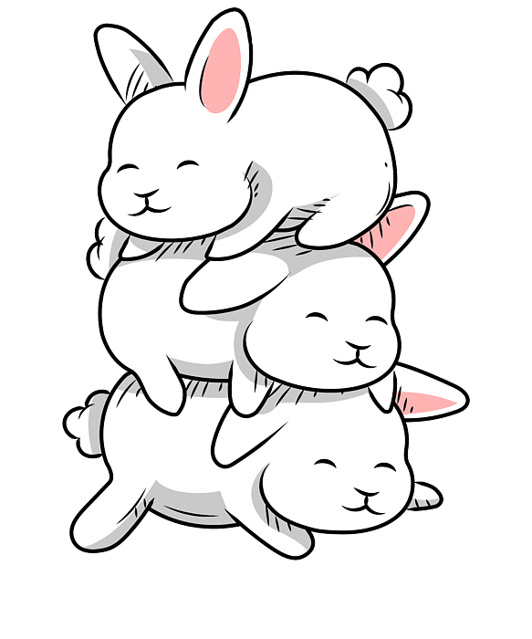 Cute bunny mochi kawaii anime aesthetic 