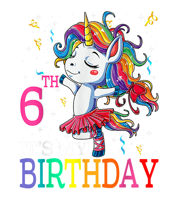 Birthday Princess Unicorn 6 Year Old 6Th Birthday Girl Kids