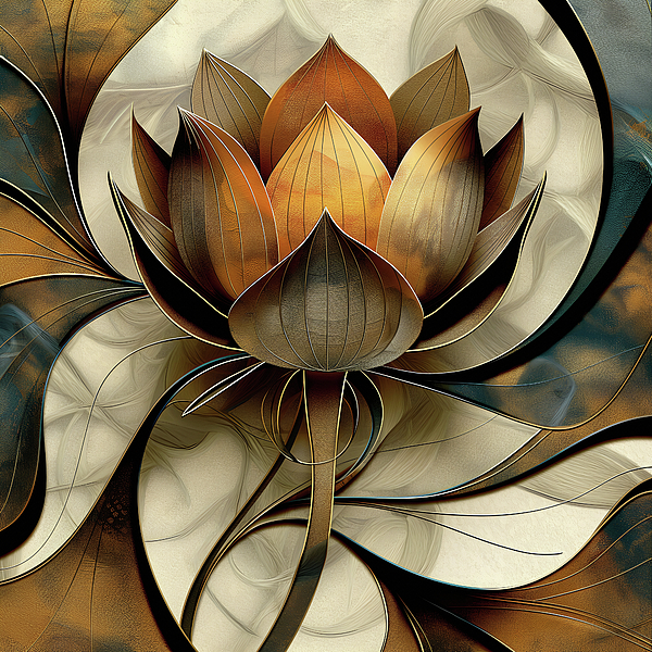 Jacky Gerritsen - Lotus flower Abstract 