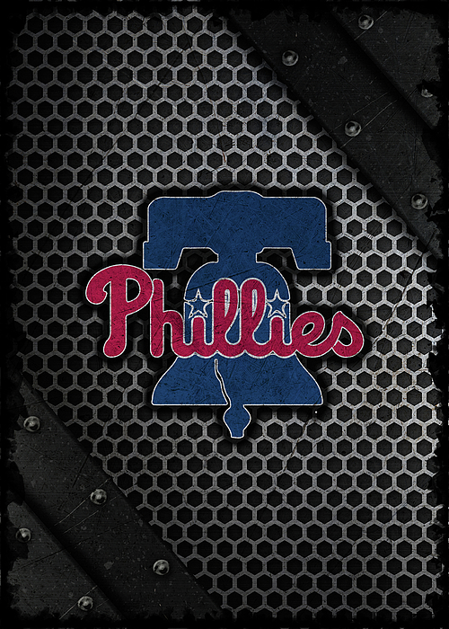 Metal Art Baseball Philadelphia Phillies Youth T-Shirt by Leith