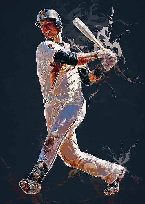 Player Baseball Busterposey Buster Posey Buster Posey San Francisco Giants  Sanfranciscogiants Greeting Card by Wrenn Huber